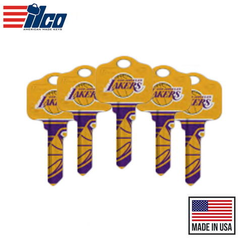 Ilco - NBA TeamKeys - Key Blank - Los Angeles Lakers - KW1 (5 Pack)
