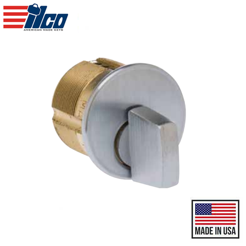 Ilco - 7161 - Turnknob Mortise Cylinder - 1" - Adams Rite Cam - 26D - Satin Chrome - Grade 1