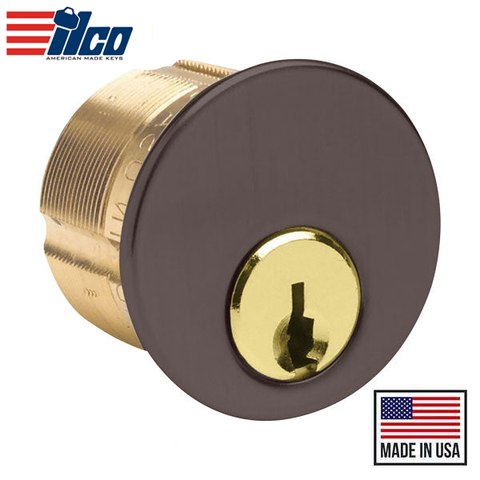 Ilco - 7205 - Mortise Cylinder - 5 Pin - 1-1/4" - Schlage E - Standard Cam - KA2 - 46 - Duracolor Brown Aluminium - Grade 1