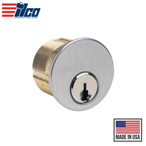 Ilco - 7165 - Mortise Cylinder - 5 Pin - 1" - Schlage C - Adams Rite Cam - KD - 26D - Satin Chrome - Grade 1