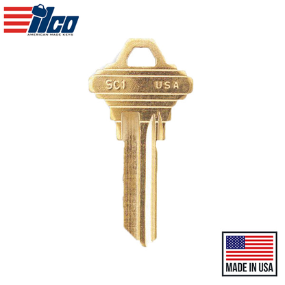 Ilco - SC1-BR SCHLAGE Key Blank - 250 Pack