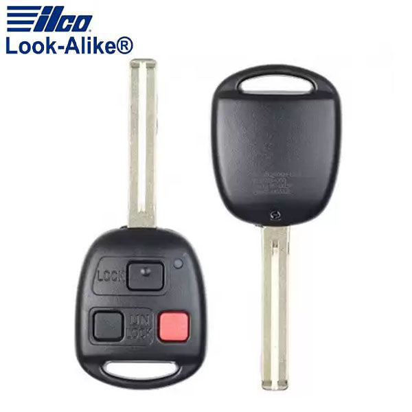 1998-2000 Lexus / 3-Button Remote Head Key Long Blade / PN: 89070-60080 / HYQ1512V (AFTERMARKET)