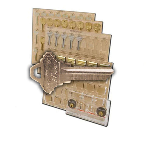 Ilco - XP-KH1 - Engrave-It - Schlage Keys (Sc1/Sc4 Head Shape & Blade Length) Key Holder - Holds 12  - for Engrave-It XP Machine