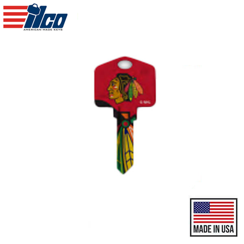 Ilco - NHL TeamKeys - Key Blank - Chicago Blackhawks - KW1 (5 Pack)