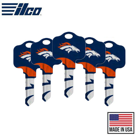 Ilco - NFL TeamKeys - Key Blank - Denver Broncos - SC1 (5 Pack)