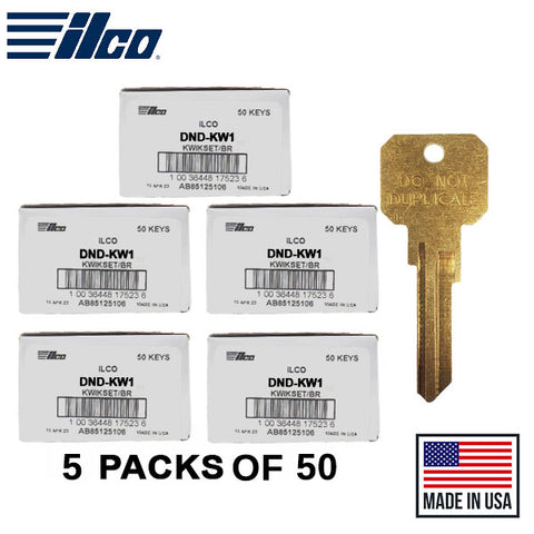 Ilco - DND-KW1 Key Blank - 250 Pack