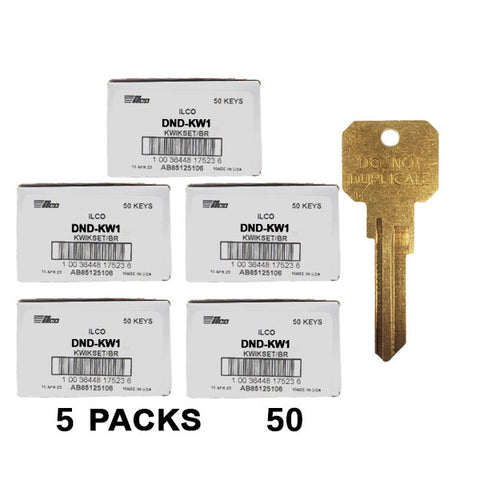 Ilco - DND-KW1 Key Blank - 250 Pack