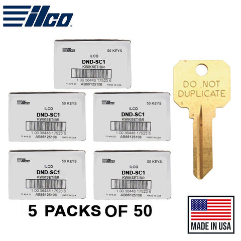 Ilco - DND-SC1 Schlage Key Blank - 250 Pack
