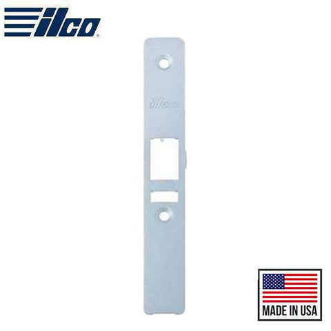 Ilco - Flat Faceplate - For 451 Deadlatch Mortise Lock Body - 1" x 6-7/8" - RH Beveled - Satin Aluminum Clear