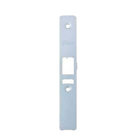 Ilco - Flat Faceplate - For 451 Deadlatch Mortise Lock Body - 1" x 6-7/8" - RH Beveled - Satin Aluminum Clear