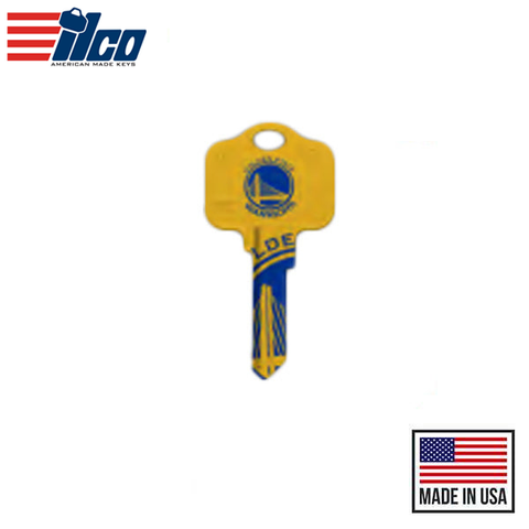 Ilco - NBA TeamKeys - Key Blank - Golden State Warriors - SC1 (5 Pack)