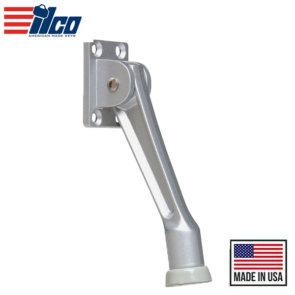 Ilco - KDDH-5 - Kick Down Door Stop - 5" - AL - Clear Aluminum - Grade 1