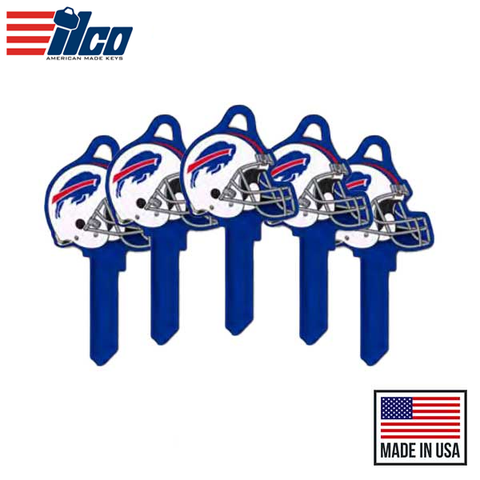 Ilco - NFL TeamKeys - Helmet Edition - Key Blank - Buffalo Bills - KW1 (5 Pack)