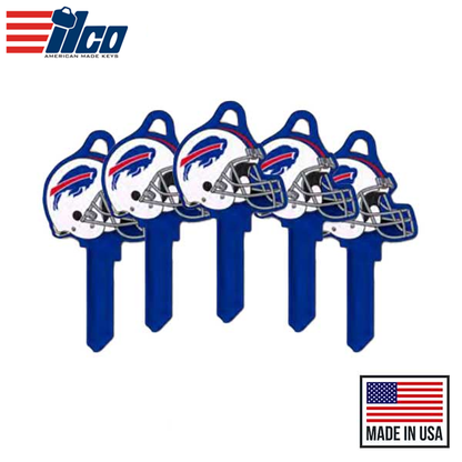 Ilco - NFL TeamKeys - Helmet Edition - Key Blank - Buffalo Bills - SC1 (5 Pack)