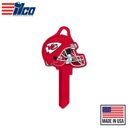 Ilco - NFL TeamKeys - Helmet Edition - Key Blank - Kansas City Chiefs - KW1 (5 Pack)