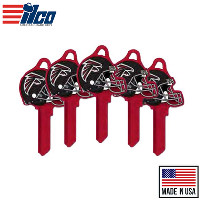 Ilco - NFL TeamKeys - Helmet Edition - Key Blank - Atlanta Falcons - SC1 (5 Pack)