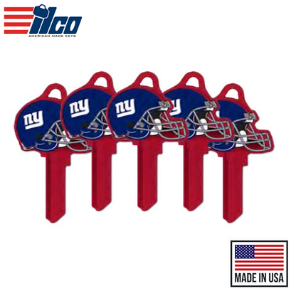 Ilco - NFL TeamKeys - Helmet Edition - Key Blank - New York Giants - KW1 (5 Pack)