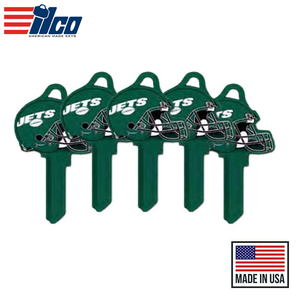 Ilco - NFL TeamKeys - Helmet Edition - Key Blank - New York Jets - KW1 (5 Pack)