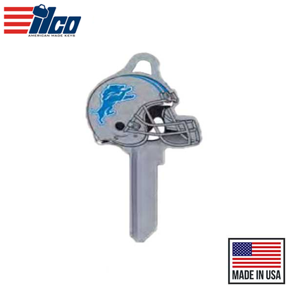 Ilco - NFL TeamKeys - Helmet Edition - Key Blank - Detroit Lions - KW1 (5 Pack)