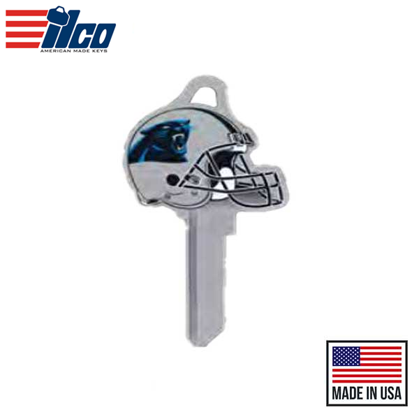 Ilco - NFL TeamKeys - Helmet Edition - Key Blank - Carolina Panthers - KW1 (5 Pack)
