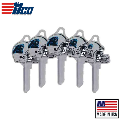 Ilco - NFL TeamKeys - Helmet Edition - Key Blank - Carolina Panthers - SC1 (5 Pack)