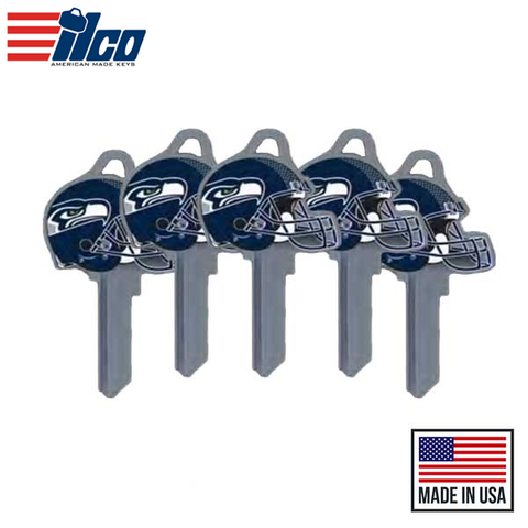 Ilco - NFL TeamKeys - Helmet Edition - Key Blank - Seattle Seahawks - SC1 (5 Pack)