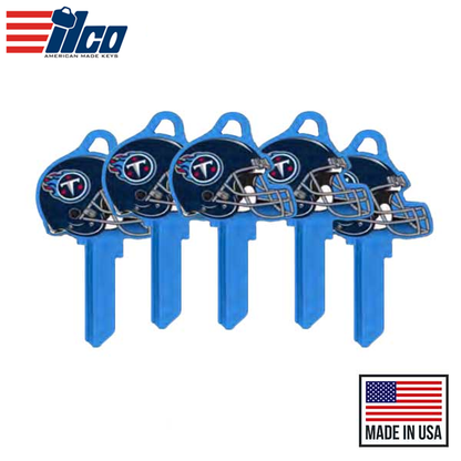 Ilco - NFL TeamKeys - Helmet Edition - Key Blank - Tennessee Titans - SC1 (5 Pack)