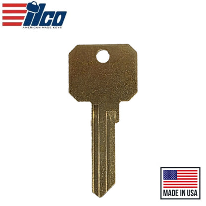 Ilco - NB-WK2 Key Blank - Neuter Bow Brass Finish