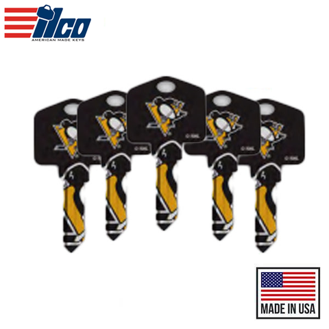 Ilco - NHL TeamKeys - Key Blank - Pittsburgh Penguins - KW1 (5 Pack)