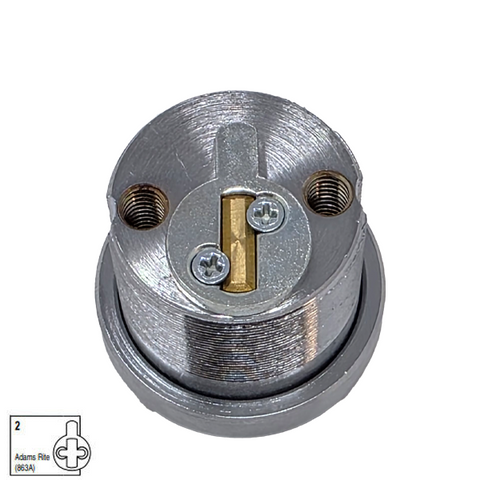 Ilco - R28106 - 1 1/4" - SFIC Small Format IC Core - Thin Head Mortise Cylinder - Adams Rite Cam  - Satin Chrome - 6-Pin