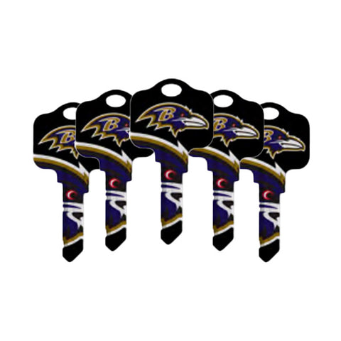 Ilco - NFL TeamKeys - Key Blank - Baltimore Ravens - KW1 (5 Pack)