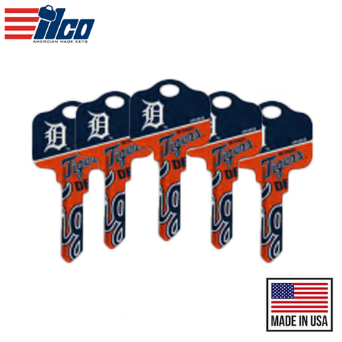 Ilco - MLB TeamKeys - Key Blank - Detroit Tigers - KW1 (5 Pack)
