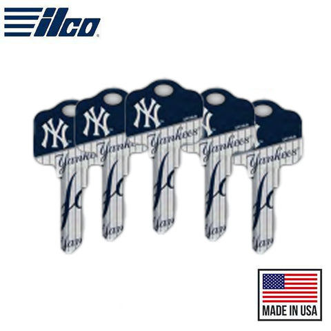 Ilco - MLB TeamKeys - Key Blank - New York Yankees - KW1 (5 Pack)
