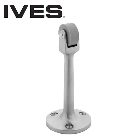IVES - RB472 - Straight Roller Bumper - 6" Projection - Satin Nickel
