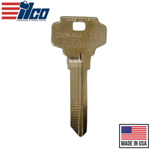 ILCO NB-DE6 Key Blank - Neuter Bow Brass Finish, ideal for Dexter locks.