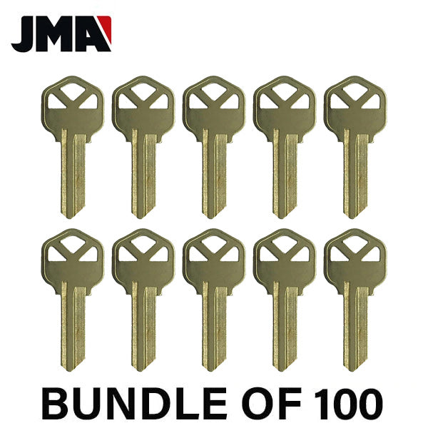 100 x KW1 Keys - Brass Finish Kwikset Key Blanks (Pack of 100) for Sale ...