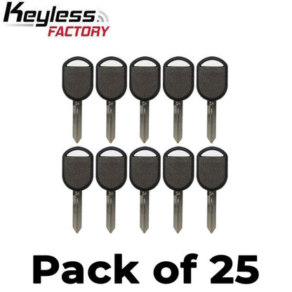 25 x 2000-2017 Ford -  H92 / H84 / Transponder Key (4D63 80 Bit Chip) (AFTERMARKET) (Bundle of 25)