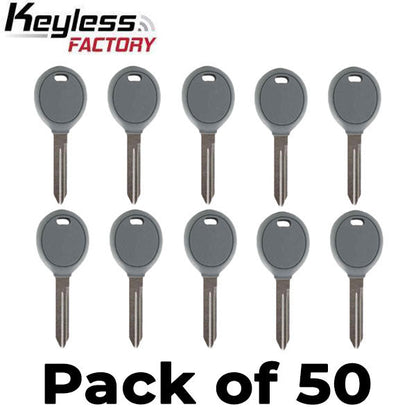 50 x 2004-2019 Chrysler / Dodge / Jeep Transponder Key / Y164 (Chip 46) (AFTERMARKET) (Bundle of 50)