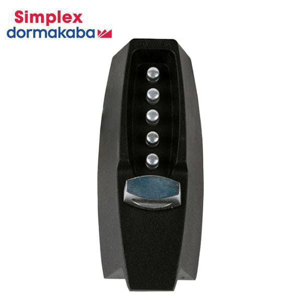 Simplex - 7102 - Mechanical Pushbutton Deadbolt Keyless Lock -  2 3/4" Backset - Black