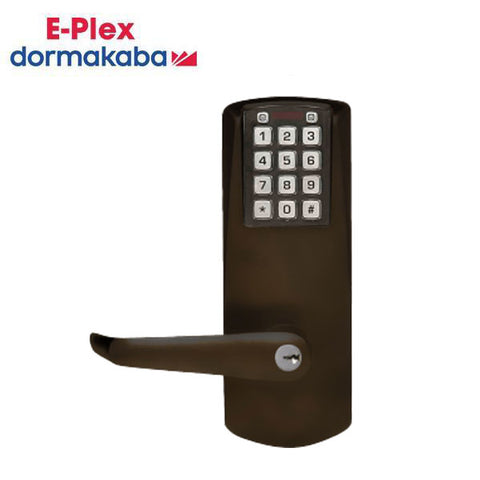 E-Plex - E2031XS - Electronic Pushbutton Cylindrical Lever Set - Schlage 'C' - 2¾" Backset - Dark Bronze - Grade 1