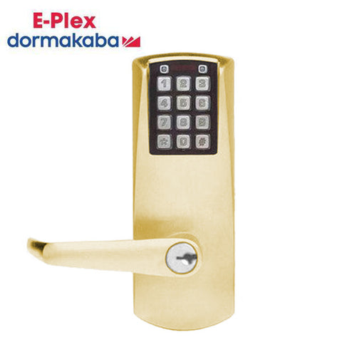 E-Plex - E2051XS - Electronic Pushbutton Cylindrical Lever Set w/ Privacy - Schlage 'C' - 2¾" Backset - Satin Chrome - Grade 1