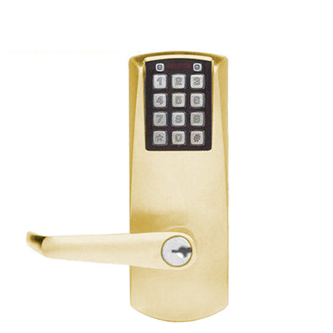 E-Plex - E2051XS - Electronic Pushbutton Cylindrical Lever Set w/ Privacy - Schlage 'C' - 2¾" Backset - Satin Chrome - Grade 1