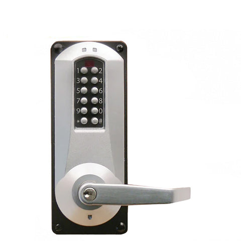 E-Plex - E5286 - Electronic Pushbutton Entry/Egress - Mortise Lock - Back to Back - 90 Keyway - Satin Chrome