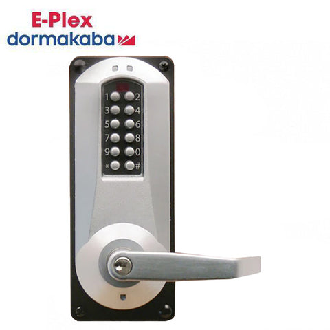 E-Plex - E5286 - Electronic Pushbutton Entry/Egress - Mortise Lock - Back to Back - 90 Keyway - Satin Chrome