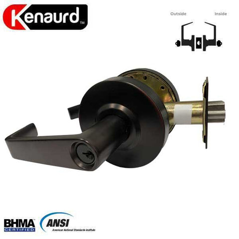 Commercial Lever Set Handle - Double Sided - 2-3/4” Standard Backset - Oil Rubbed Bronze- Asylum / Institutional - Grade 2