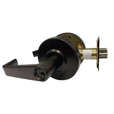 Commercial Lever Set Handle - Double Sided - 2-3/4” Standard Backset - Oil Rubbed Bronze- Asylum / Institutional - Grade 2