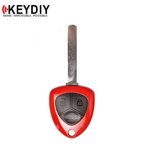 KEYDIY - Ferrari Style - 3-Button Remote Head Key Blank (With Blade)