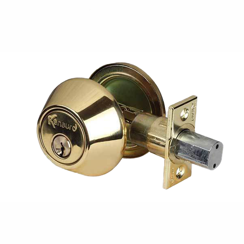 Premium Double Cylinder Deadbolt Lock - Polished Brass (SC1/KW1)