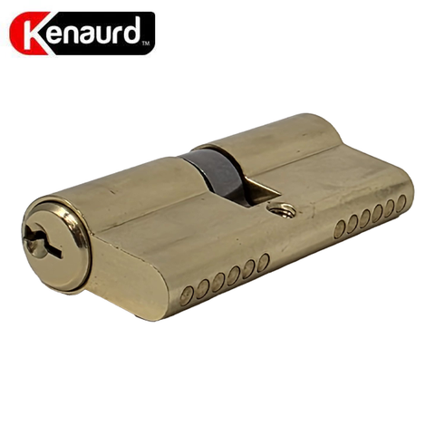 Profile Cylinder - Double Sided - US3 - Polished Brass - (SC4) (2-3/4" 70mm)