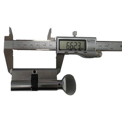 Profile Cylinder – Single Sided – Thumb Turn – 26D – Satin Chrome - (SC1 / KW1) (2.61" 66.23mm)